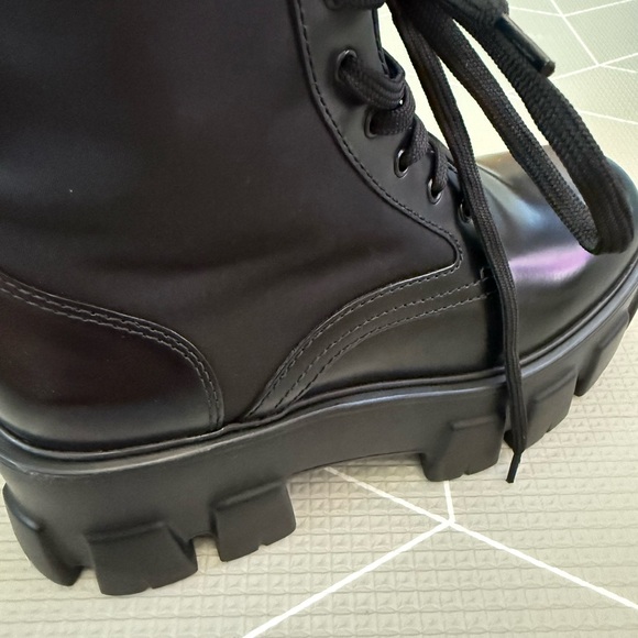 Women's Black Monolith Combat Boots - Picture 13 of 16